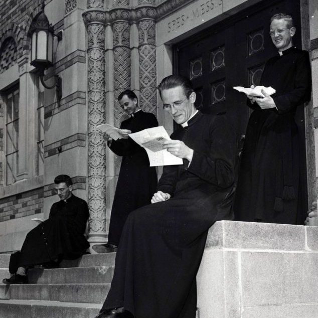 Seminarians and Sulpician fathers at St. Edward Seminary in Kenmore, WA. VR1060.01816